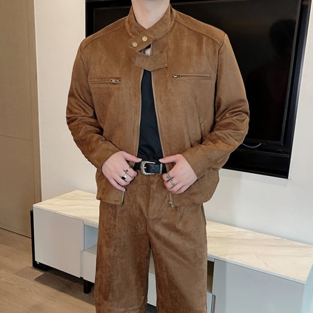 予約販売】カジュアルスーツ メンズ セットアップ 2点セット スタンド