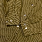 90s シルク RAIKA ライカ ストライプ 長袖シャツ M/メンズ ビンテージ