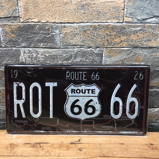 ✴︎ナンバープレート✴︎ ルート66 インテリア雑貨　アメリカ雑貨　route66 ナンバープレート