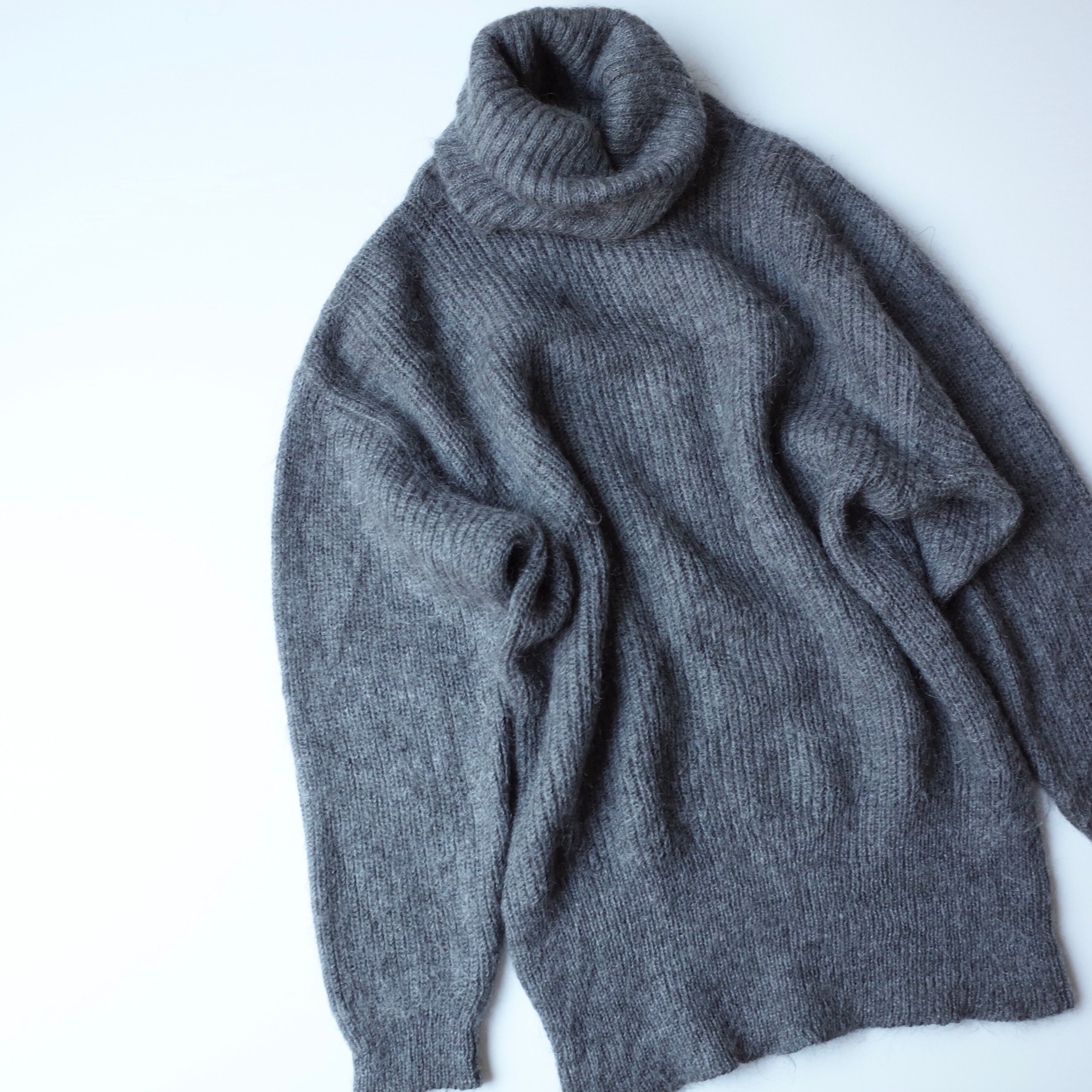 Turtleneck mohair knit sweater