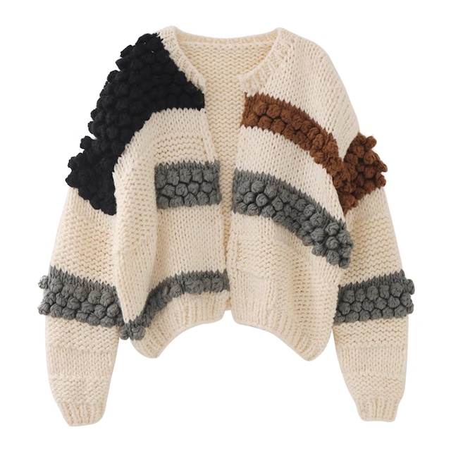design short knit cardigan【2023112002】