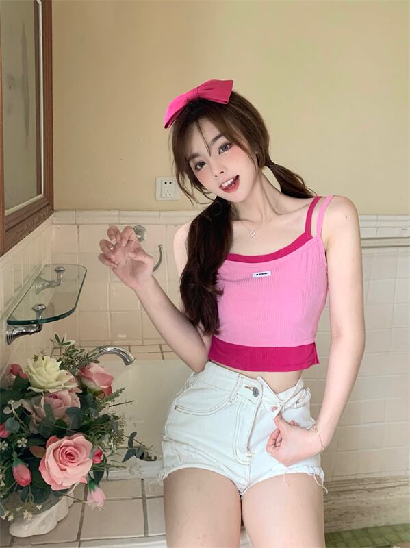 サマーショートツーピースジャケット ピンク 大人ガーリー スウィート キュート カジュアル 夏物 ピュア ブラックストロベリース21104653044