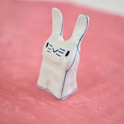 村田菜穂美 干支 染ライン 白うさぎ