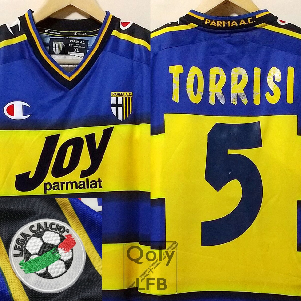 パルマ 2001-02 Champion 選手用ホーム半袖 カルチョパッチ付き #5