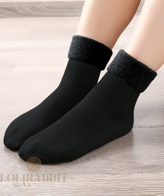 裏起毛ソックス レディース あったか靴下 /6色　暖かい靴下 ぽかぽか モコモコ ソックス カジュアル防寒靴下