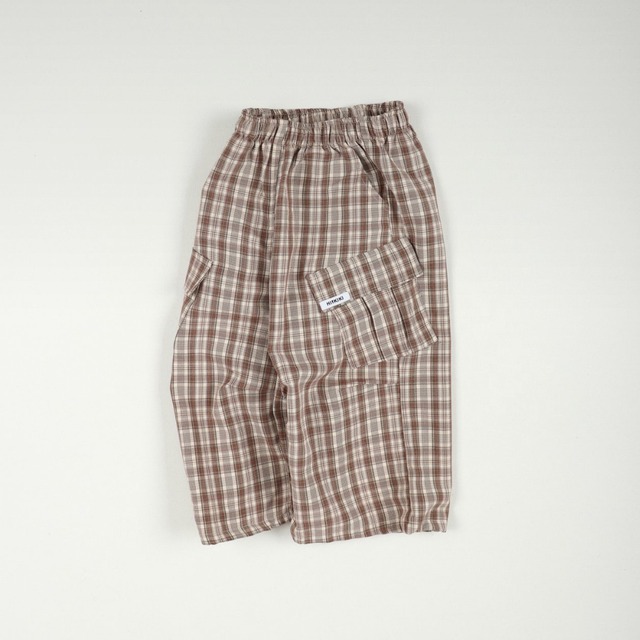 《送料無料》予約:チェックパラシュートパンツ【HIKIKI】