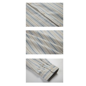 Stripe pattern oversized shirt 0193