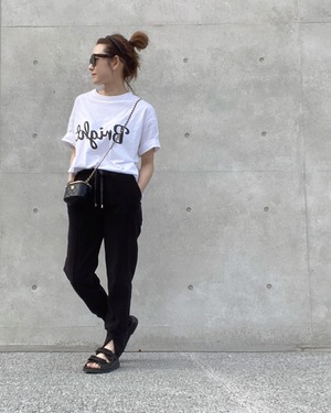 予約販売【Bright】 T-shirt・White×Black