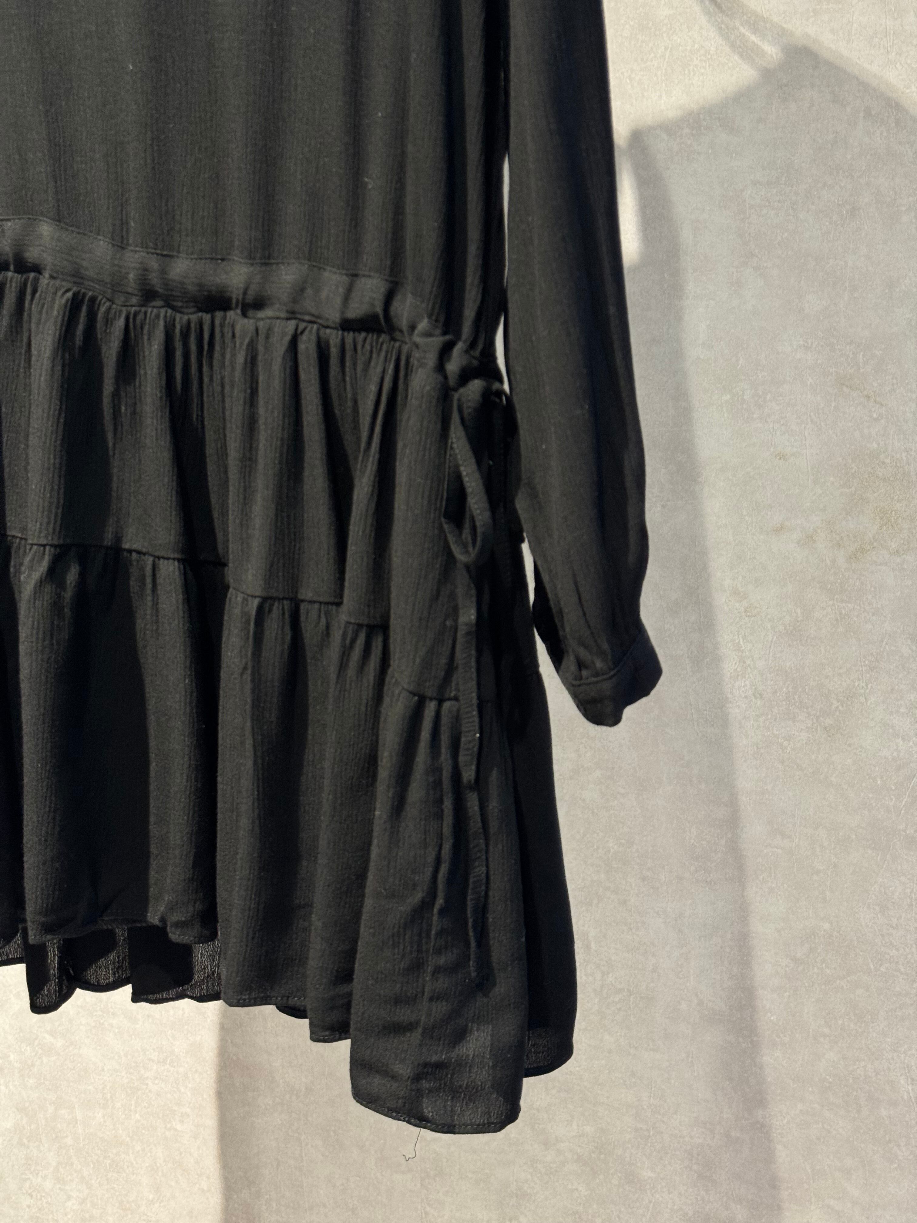 tiered string tunic blouse