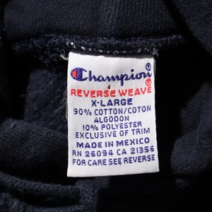 極美品 XL 90s 目無し無地 ネイビー パーカー Reverse weave Champion リバースウィーブ