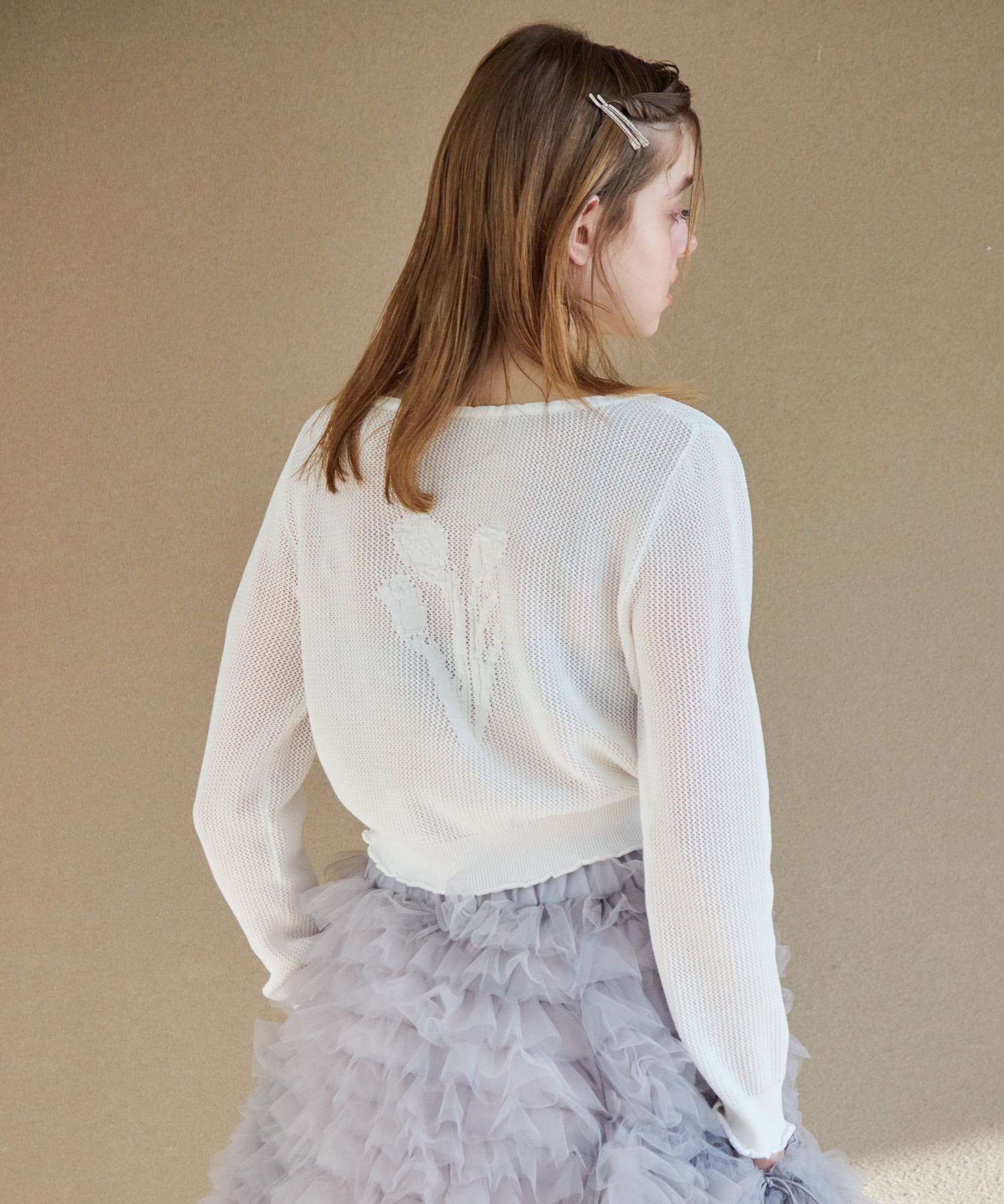 チューリップクロシェカーディガン / Tulip crochet cardigan 【126005