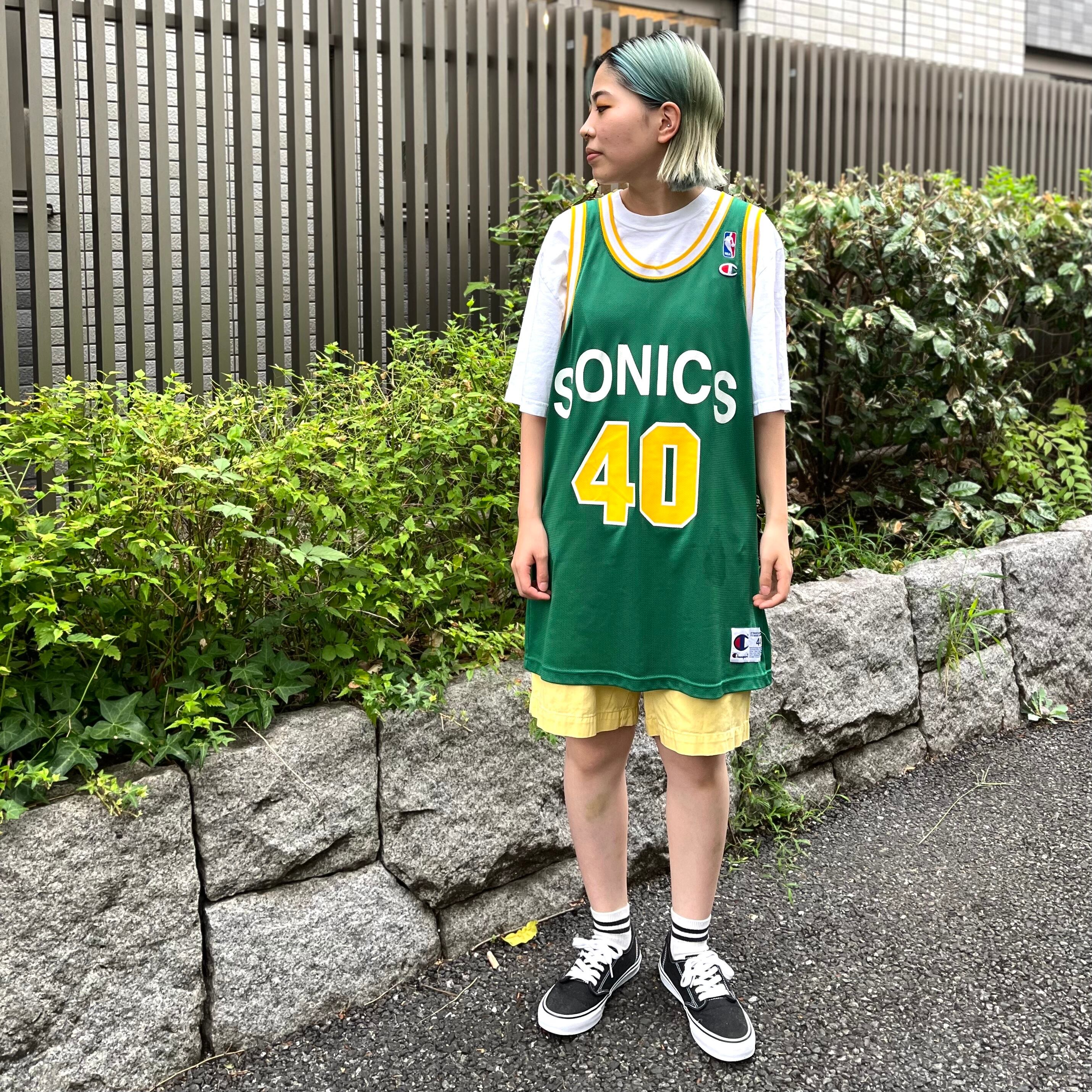 USA製 size:44【 SONICS 】ソニックス チャンピオン NBA バスケタンク ユニフォーム 緑 グリーン 古着 古着屋 高円寺 ビンテージ