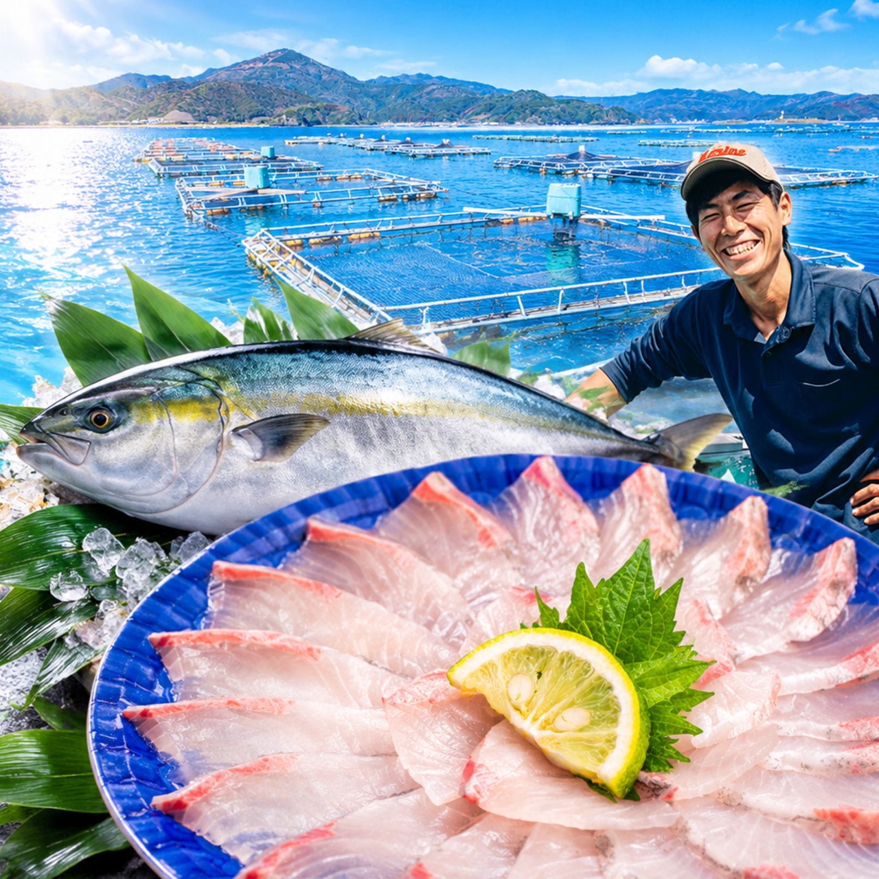 【全国送料無料】（沖縄・北海道を除く）金寿カンパチ・マダイ炙り刺身セット　ー約6～8人前ー《冷凍便》