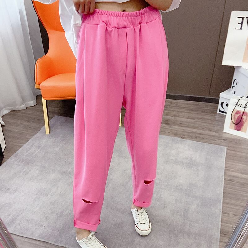 スプリングルーズパンツ カジュアル 大きめサイズ 春物 ミックスインファッション49233641741