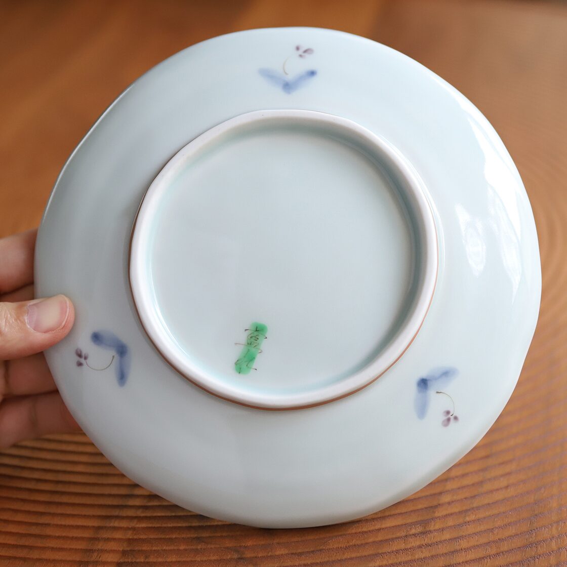 藍水「野花 6寸皿」 直径約18cmパン皿に使える大きさの器 うつわ藍水 