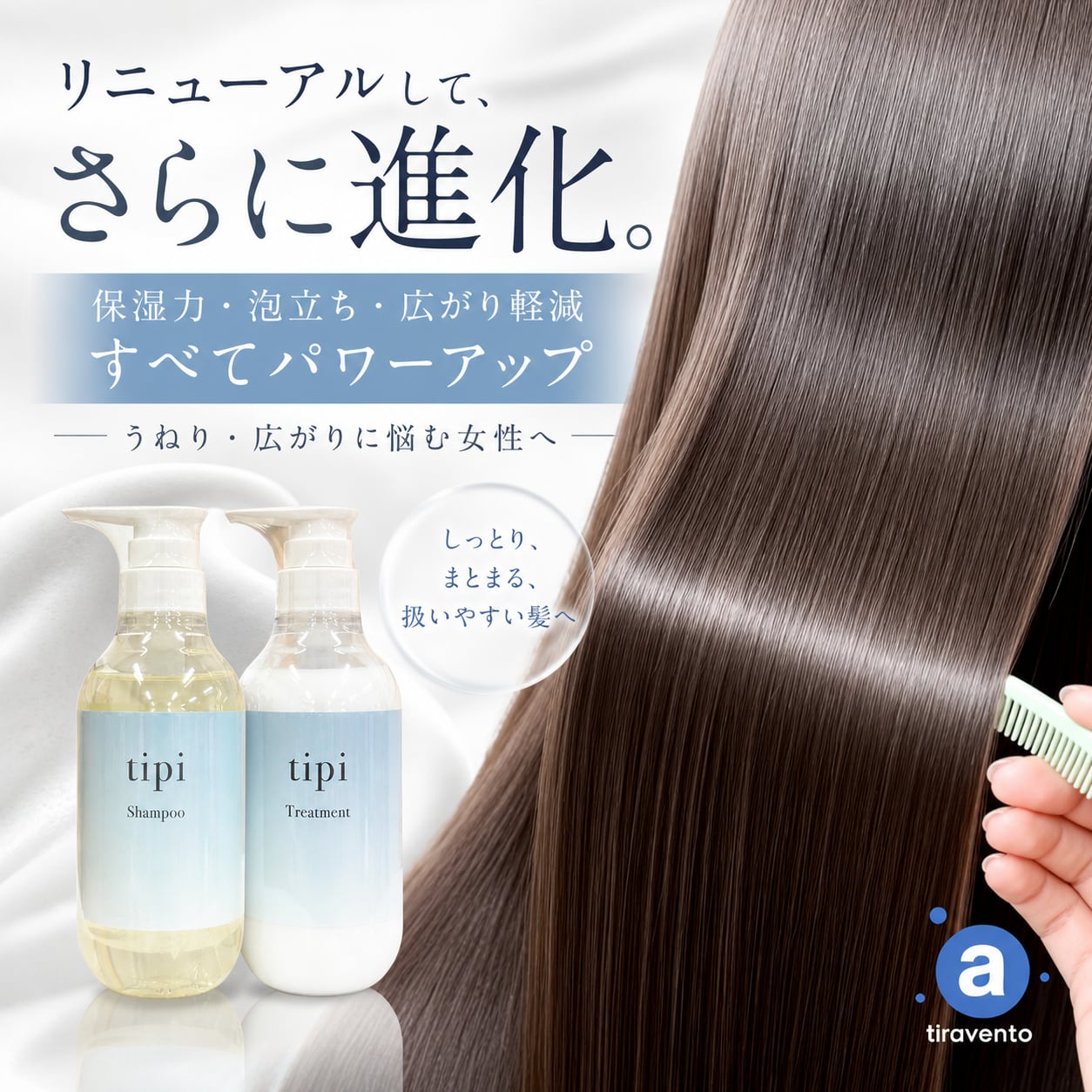セット】tipi 400mlボトル シャンプー＆トリートメントセット | tiravento