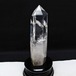 水晶 六角柱 虹入り 水晶 ポイント 台座付属 置物 原石 一点物 152-4518