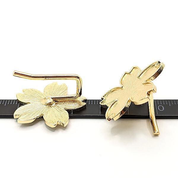 ポニーフック 桜 27mm パーツ ミール皿 レジン枠 土台 金具 資材 ヘア