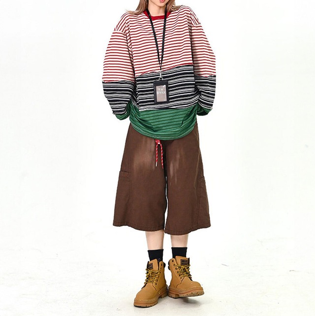 マルチボーダーミックスデザイントップス
 1col   R01578