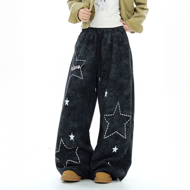 ダッシュラインスターミックススウェットパンツ 2col   R02862