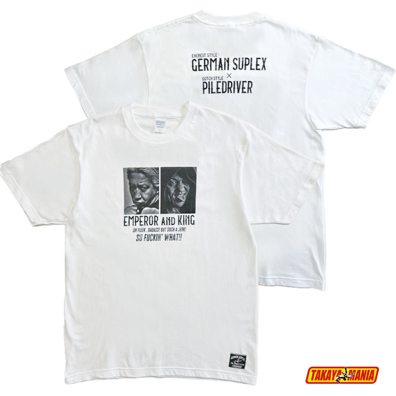 高山善廣　Ｔシャツ　L PILEDRIVER x TAKAYAMANIA 