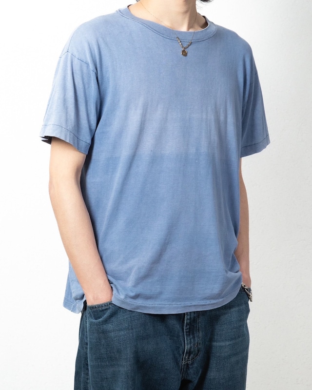 good faded T-shirt single stitch / COLOR:LIGHT BLUE