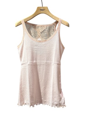 【26SS】AKIKOAOKI アキコアオキ / レースタンクトップ / Back lace tank top-01