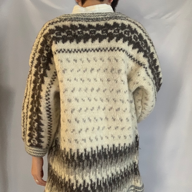 Vintage Nordic Sweater _03（ノルディック柄 カウチンカーデニット）