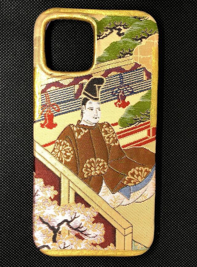 西陣織スマホケース／鳥獣人物戯画 手帳型【対応機種：iPhone 12 Pro