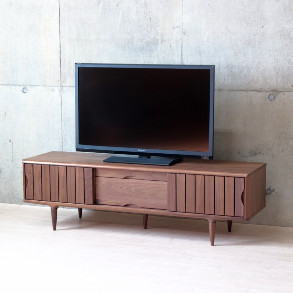 テレビボード 150 ウォールナット 無垢材 テレビ台 天然木 木製 av 