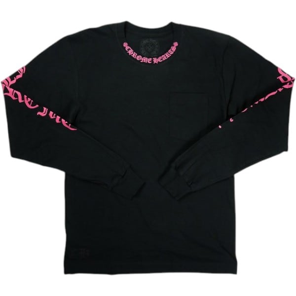 希少XLクロムハーツLetters Neck LogoTshirt Black 希少XLクロムハーツLetters Neck LogoTshirt Black