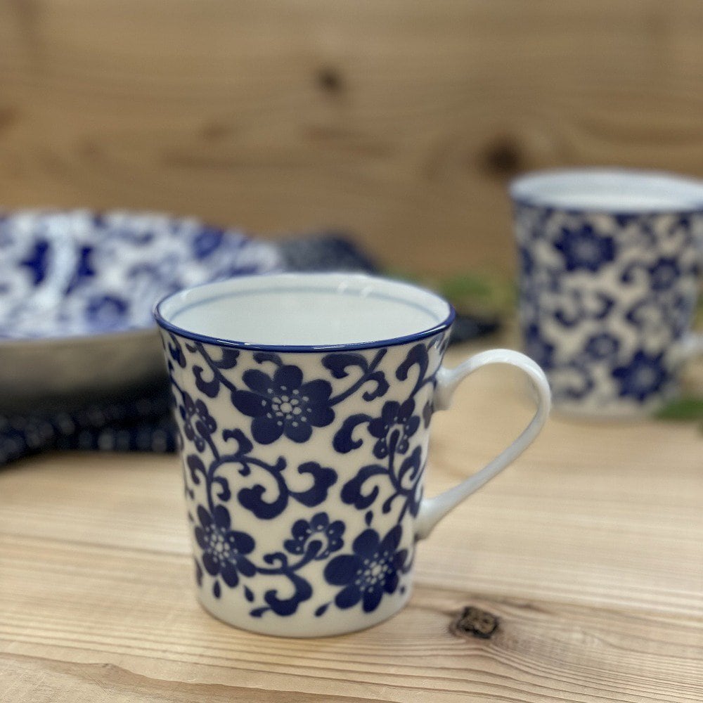 ブルーフラワー マグカップ 美濃焼 | 美濃焼専門店 | 安くておしゃれな