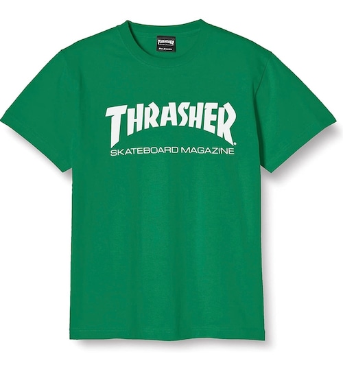 THRASHER(スラッシャー)  マグロゴ Tシャツ  グリーン/ホワイト  TH8101