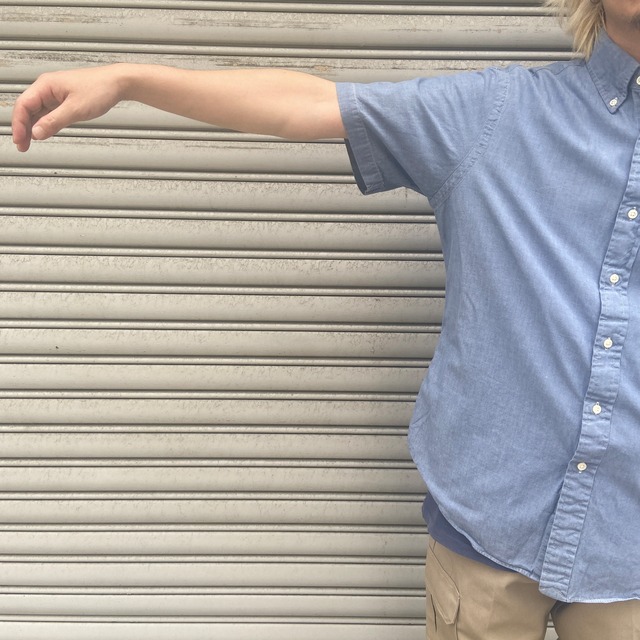 ラルフローレン ボタンダウン半袖シャツ シャンブレーシャツ ポニーマーク M