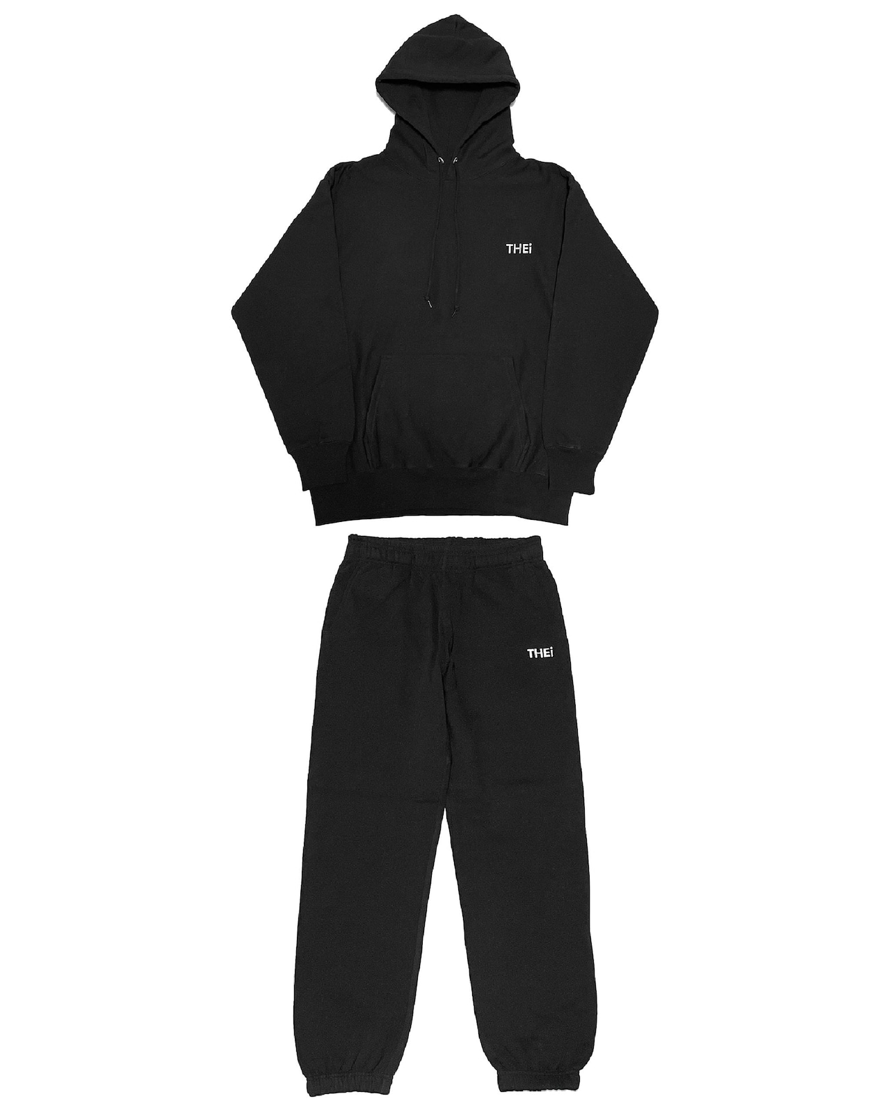 BASIC ONE POINT HEAVY WEIGHT SWEAT HOODIE B - BLACK