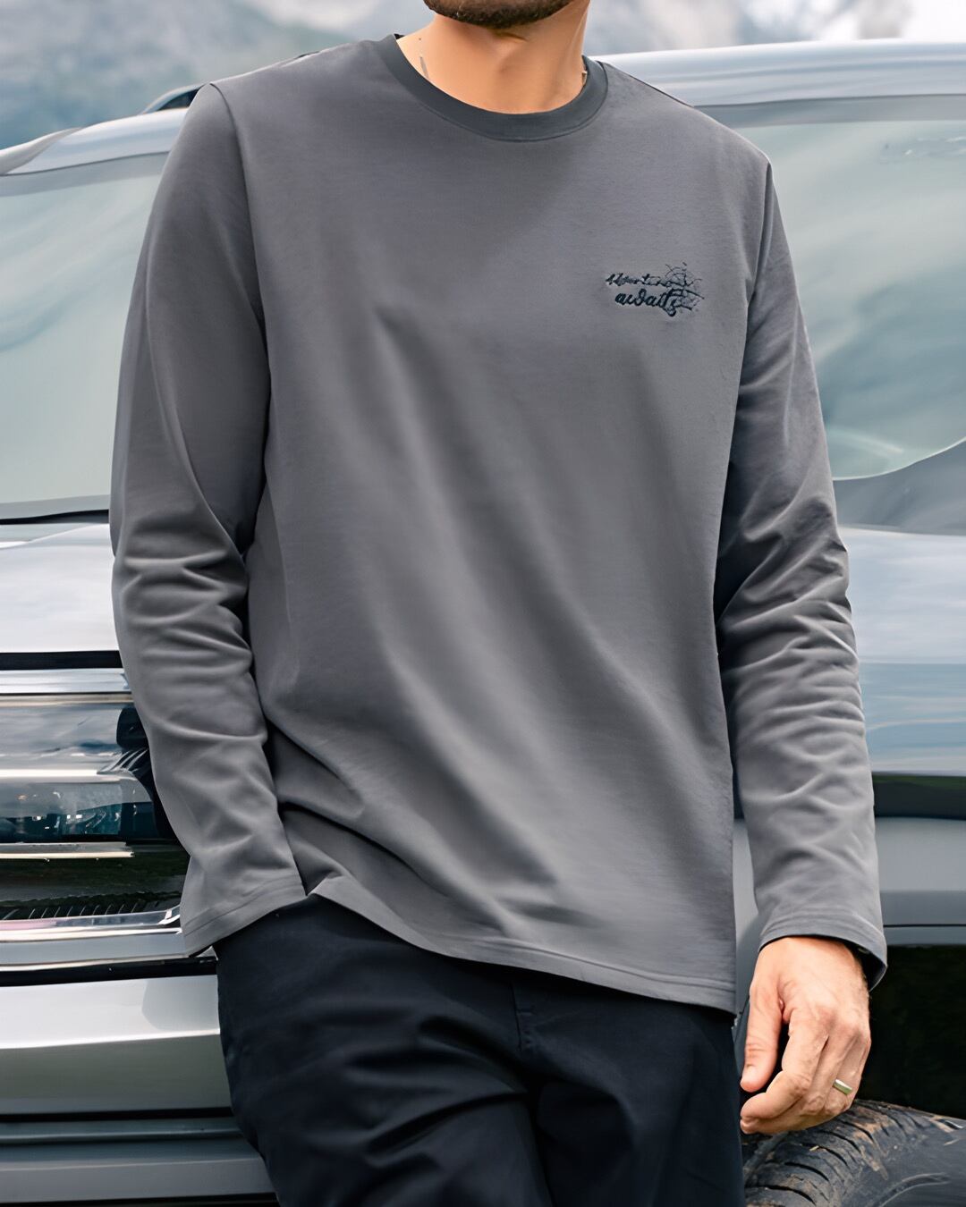 ロゴ入り ロングスリーブTシャツ 5色 E0121