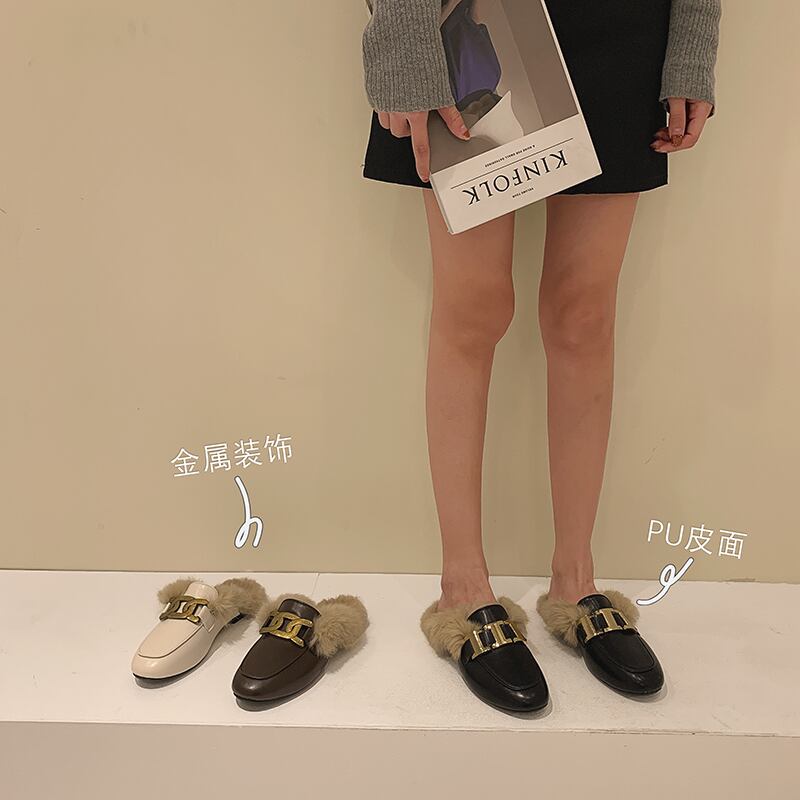 ミュールウィンター 靴 シューズ 冬物 フェイクシューズ91644398842