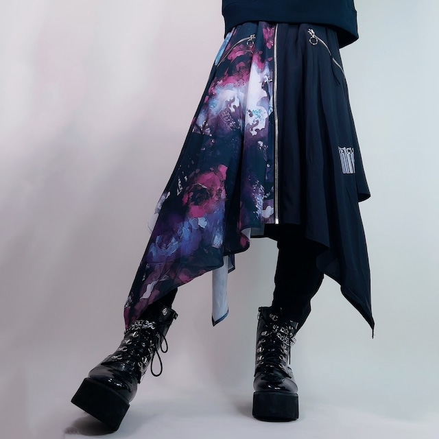 TWO-TONE UNISEX SKIRT【ARTISTIC ROSE】