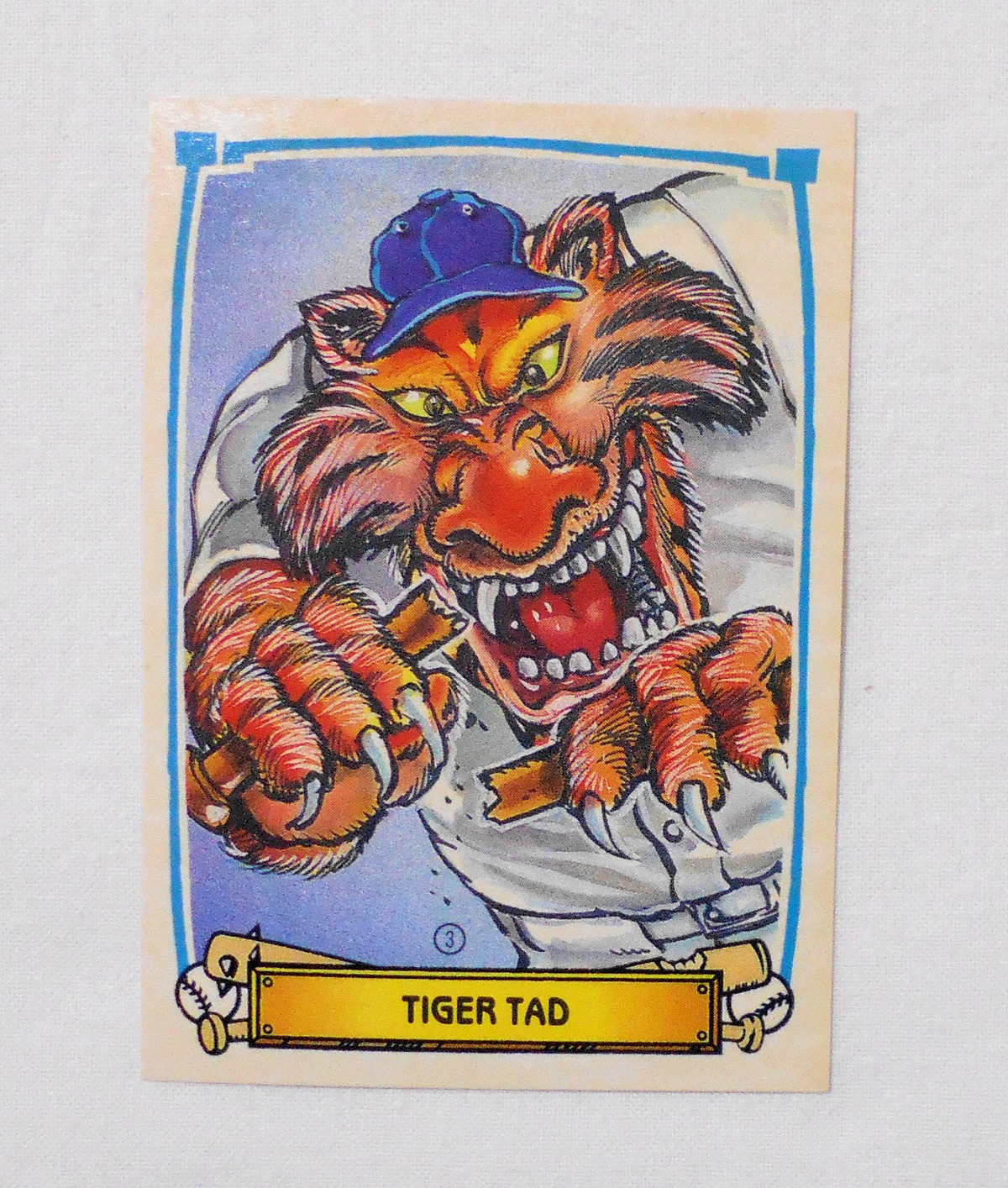 【NO.3A TIGER TAD [BASEBALLS GREATEST GROSS OUTS STICKERS & BUBBLE GUM