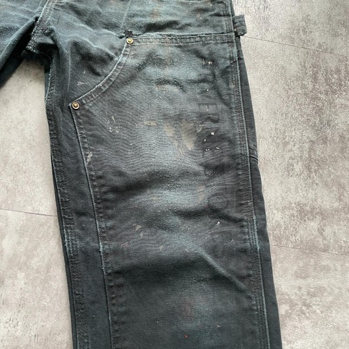 USA生地製 ブラック ダブルニー Carhartt EB136 BLK w30 詳細写真15