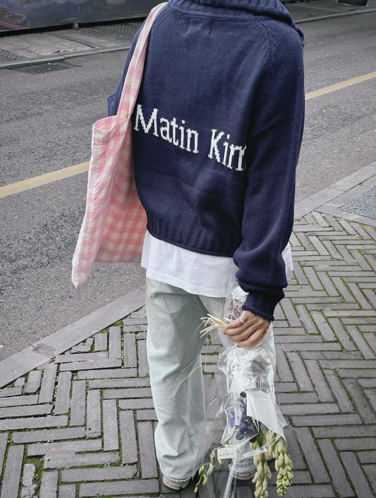 【新品】Matin Kim マーティンキム ハイネック ジップアップ ニット 人気 韓国 Matin Kim マーティンキム トップス セーター 長袖 ジップ