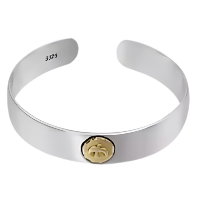 シルバー925　ブレスレット バングル　ワンポイントイーグル　L0226