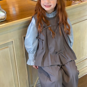 秋リボンつきガーリーフォーマルトップス