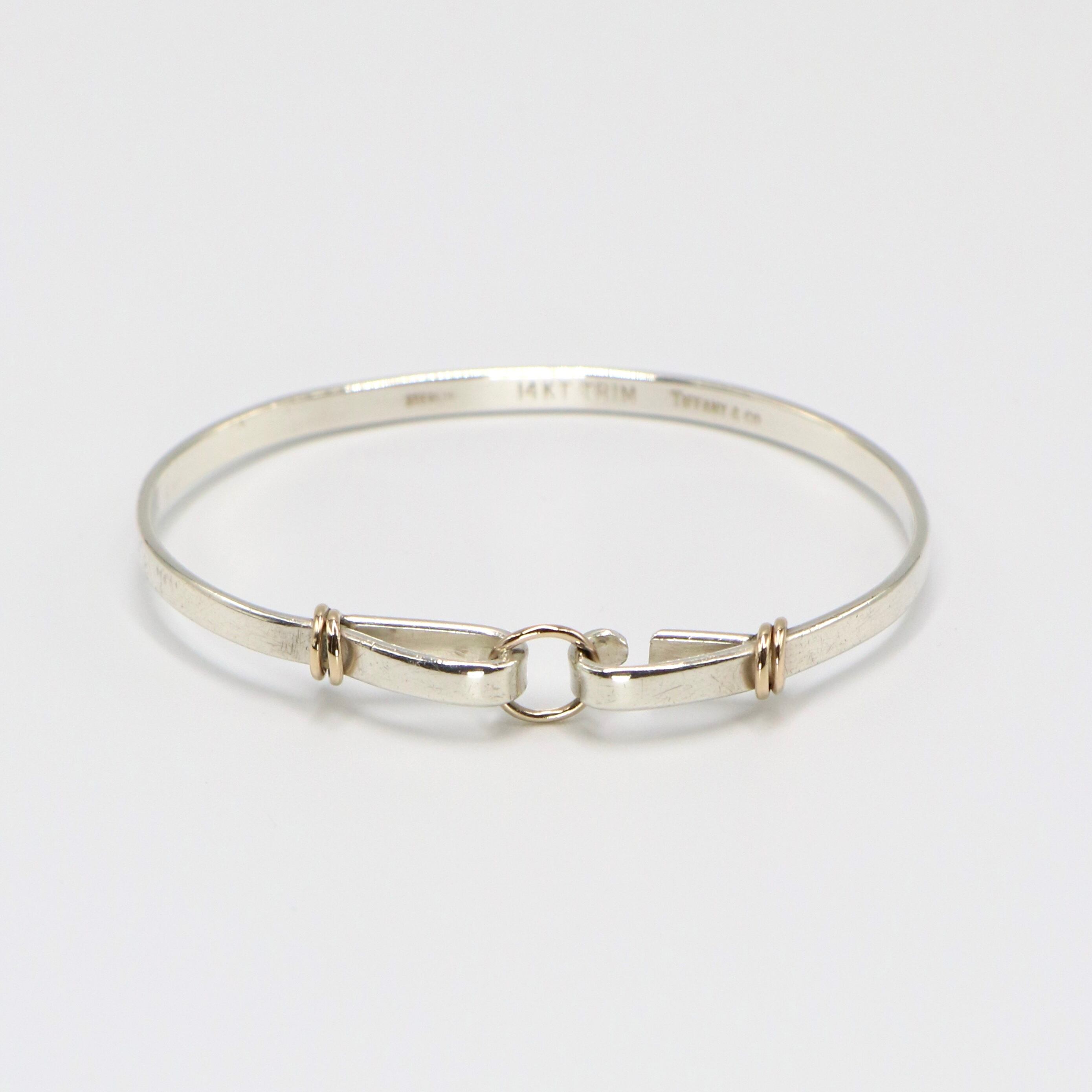 Tiffany&Co. フック & アイ バングル シルバー925 k18 ティファニー