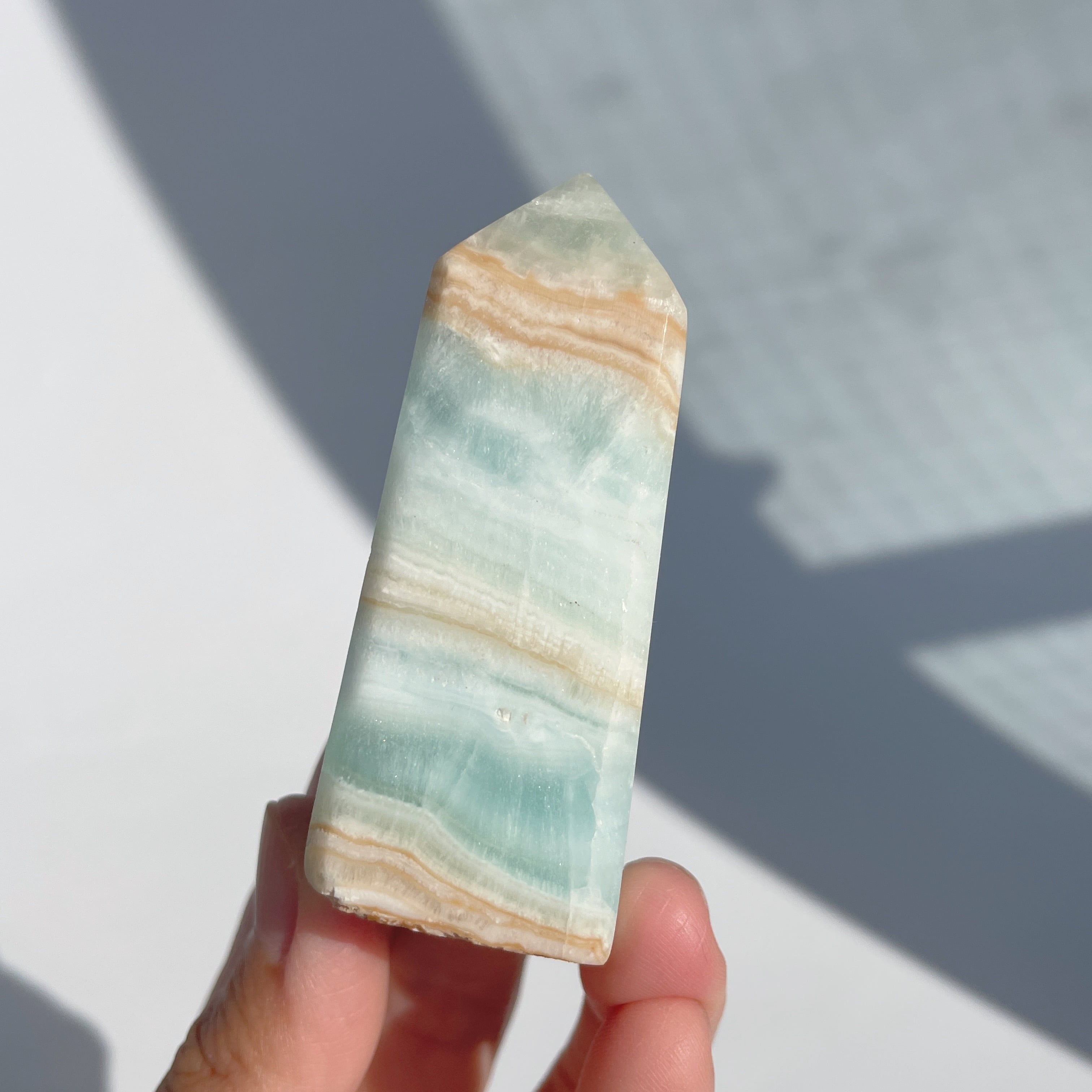 カリビアンブルーカルサイト タワー91◇ Caribbian Blue Calcite カリビアンブルーカルサイト タワー91◇ Caribbian Blue Calcite