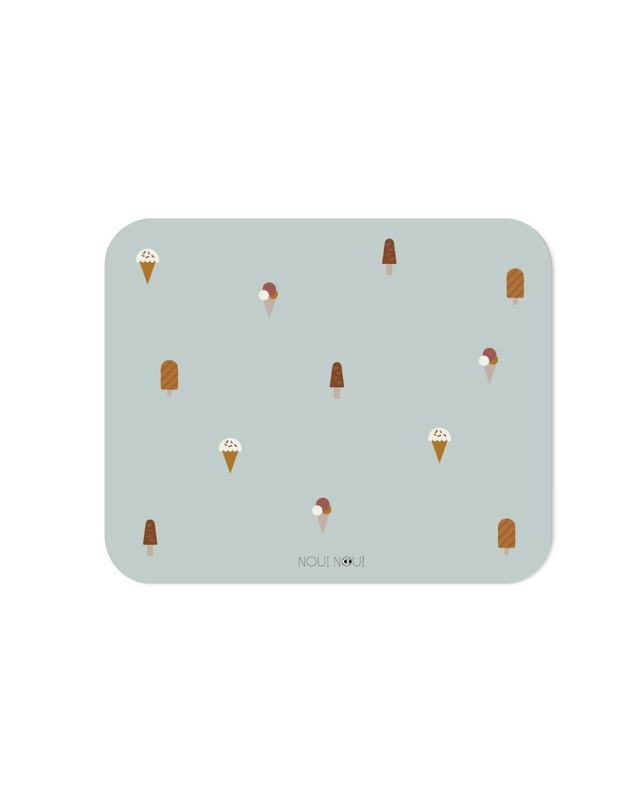 【即納】NOUI NOUI  / XL Place mat   ice cream grey powder　学習マット　お食事マット　ランチョンマット