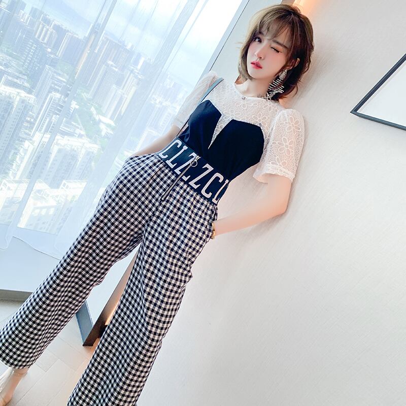 レースFlowerデザイン ラウンドネックトップス サマースタイル 夏物 Oネック フラワーデザイン ステッチ MIUCO45820041755