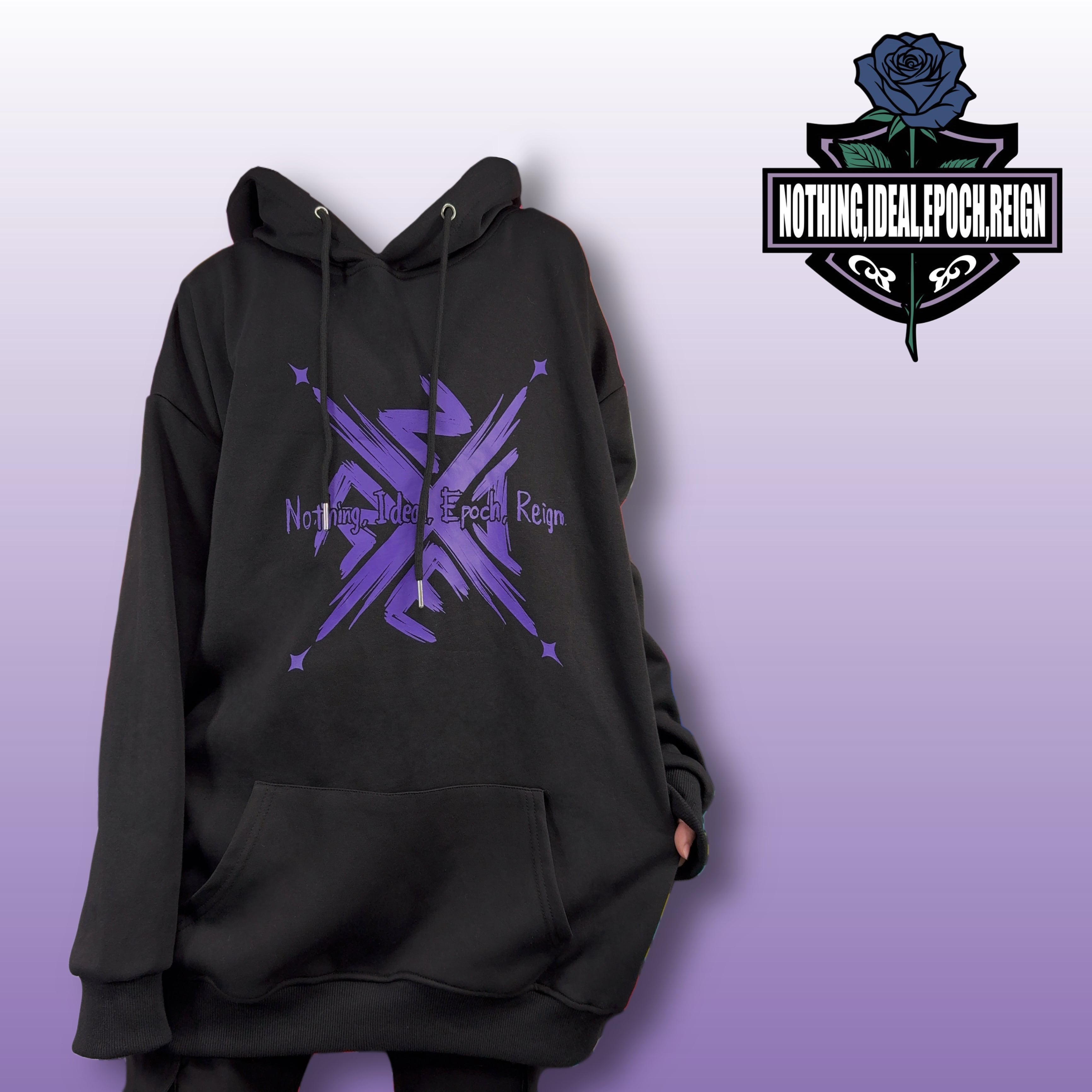 PURPLE ARCANE LOGO HOODIE | NIER CLOTHING