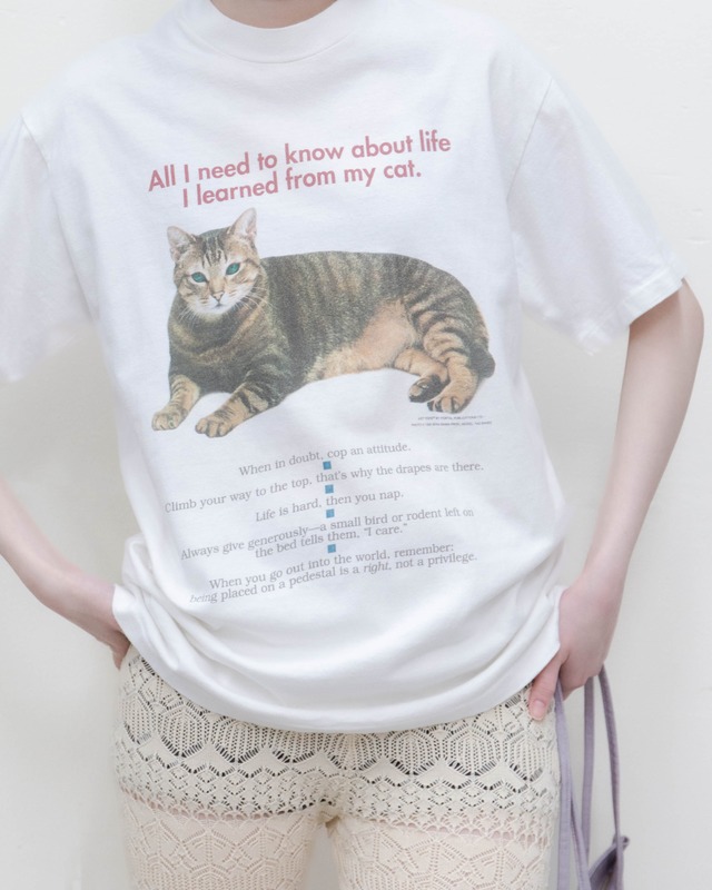 1990s cat portrait quote T-shirt