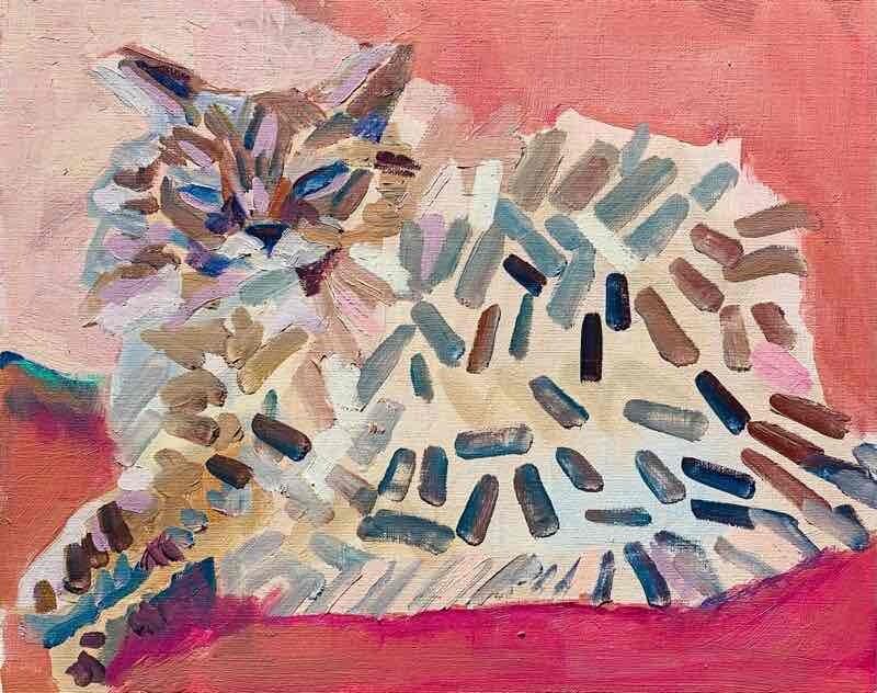 OIL COLOUR | 油彩画 #現代アート #犬 #猫